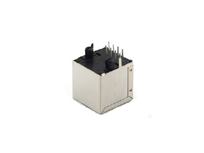 Single port 8 Pin rj45 modular jack connector with 180 degree