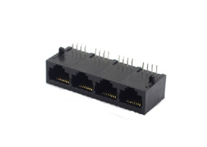 8P8C rg45 female connector 1x4 pcb jack