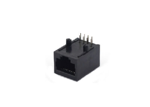 Right angle 8P 1 port rj45 connector socket without shield