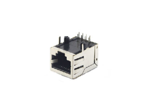 Right angle single port shielded rj-45 modular jack 8P