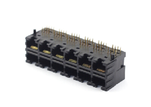 Right angle unshielded 2x6 8P8C rj45 modular jack