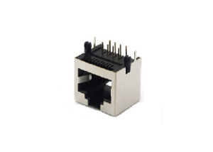 Right angle 1x1 8P shielded RJ45 connection jacks