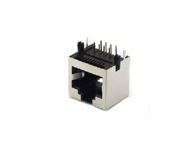 Right angle 1x1 8P shielded RJ45 connection jacks