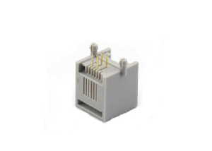 90 degree 1x1 unshielded RJ11 6P left position jack