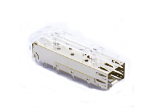 Press-fit SFP 1x1 Cage with Light Pipe