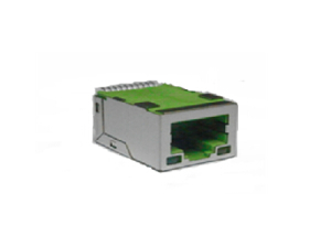 RJ45 SMT jack with integrated magnetics