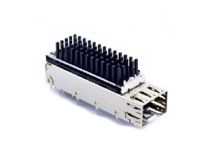 SFP single cage with heat sink