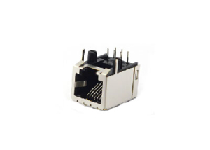 single port 6P rj11 modular jack connector with shield