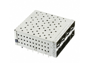 Stacked SFP+ 2x4 Receptacle with cage
