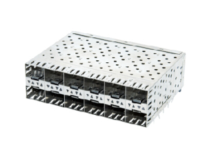 Stacked SFP 2x6 Receptacle with Cage