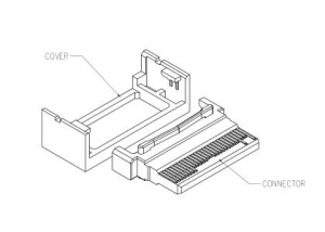 CFP4 Plug Connector with Plastic Cover 1×1 Receptacle