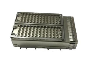 SFP+ 1x2 cage assembly press fit with extended heatsink